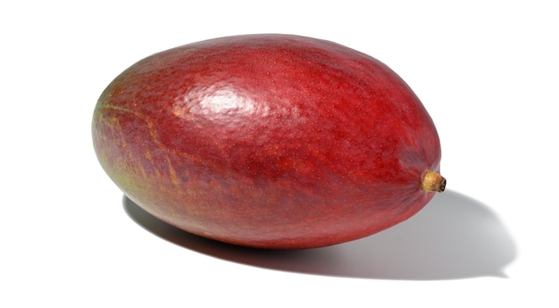 Whole ripe mango on a white isolated background