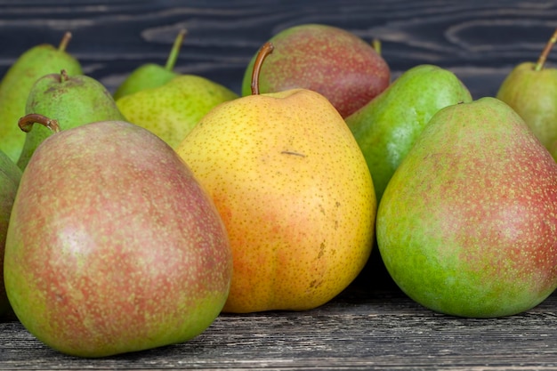 A whole ripe pear while cooking