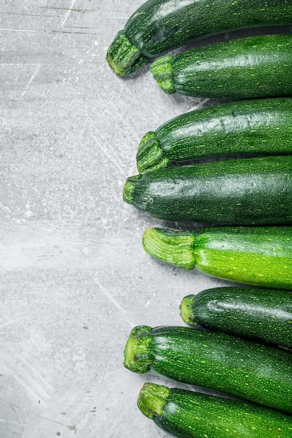 Photo whole ripe zucchini