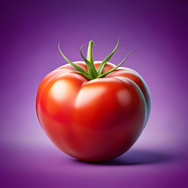 Whole tomatoes on purple surface