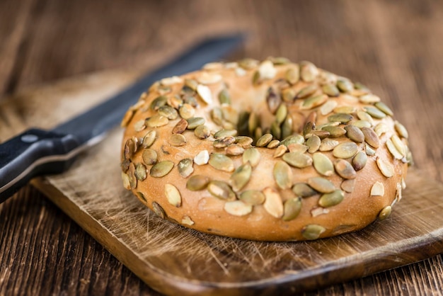 Wholemeal Bagels selective focus