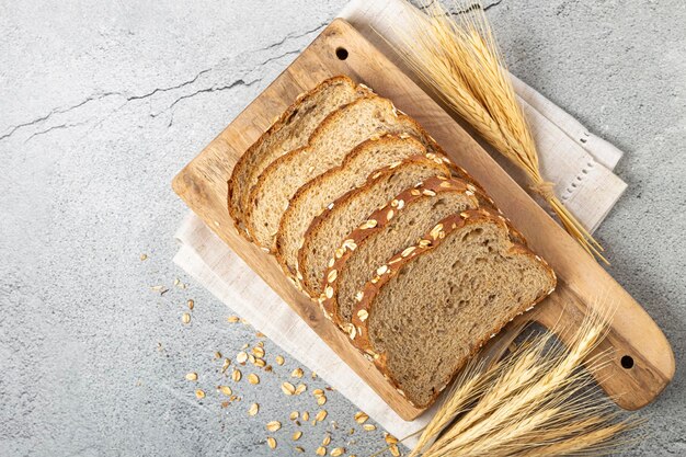 Wholemeal bread on the table