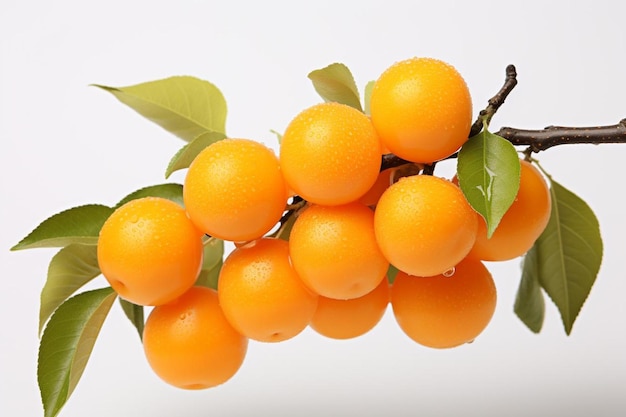 Wholesome Orange Apricot on Crisp White 4K Apricot image photography