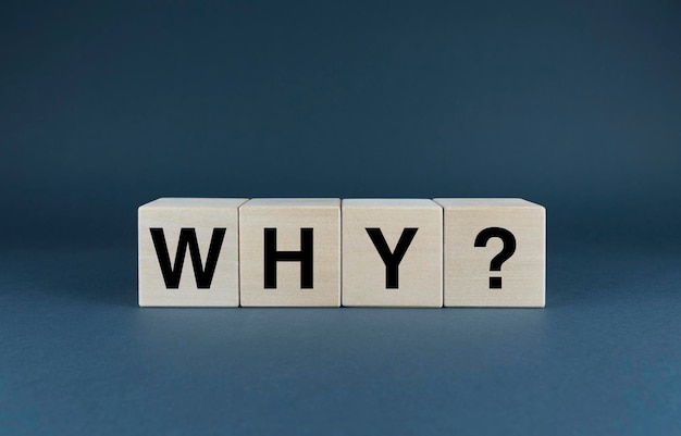 Why Cubes form the word Why