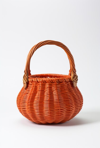 Wicker basket isolated