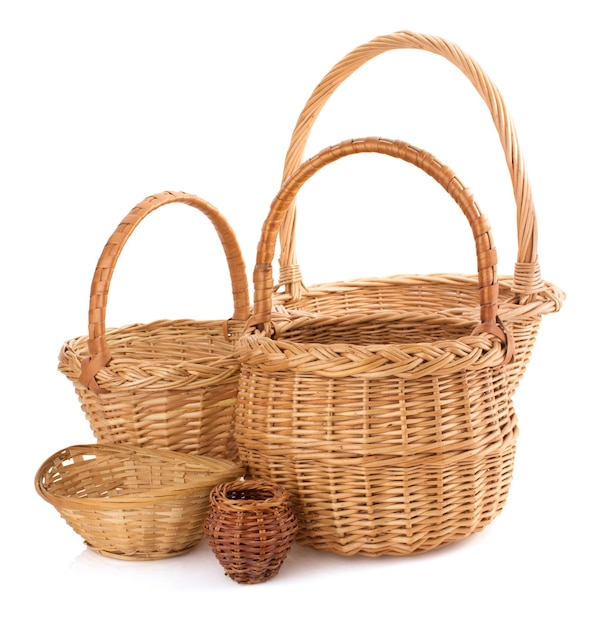 Wicker basket isolated