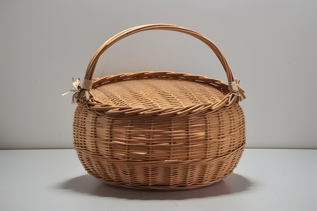 Wicker basket photo ai generated