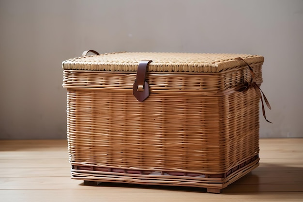 Wicker basket photo ai generated