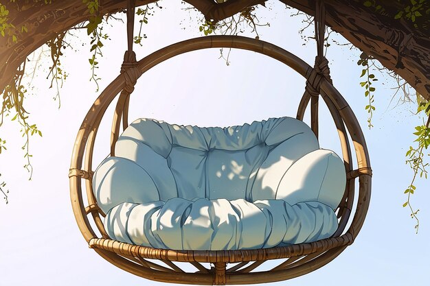 Wicker Hanging on Swing