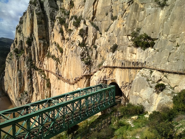 Wide angle view of 'El Caminito del Rey' King's Little Path footpath