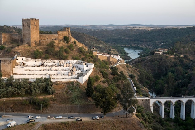 Wide view of the castle of Mertola village