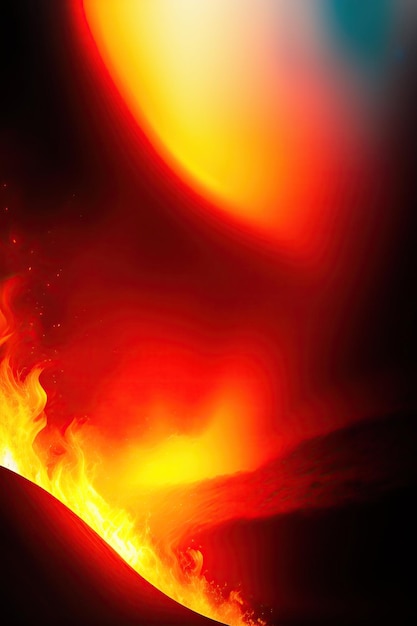 Widescreen Abstract Fire Background