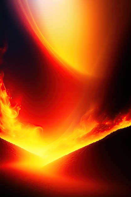 Widescreen Abstract Fire Background