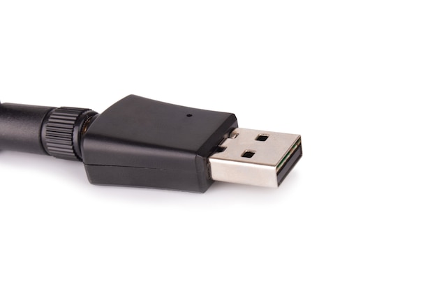 Wifi 5g usb pc isolated on white background.