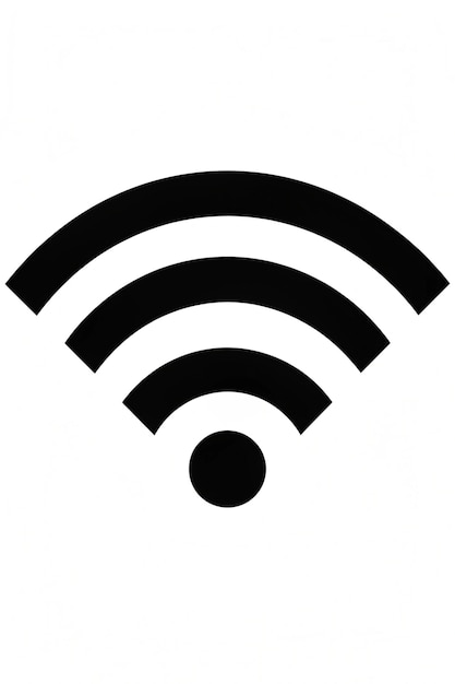 Photo wifi icon vector black and white wireless signal set