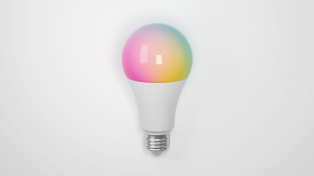 wifi led light bulb on white background