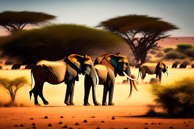 Wild african animals Postprocessed