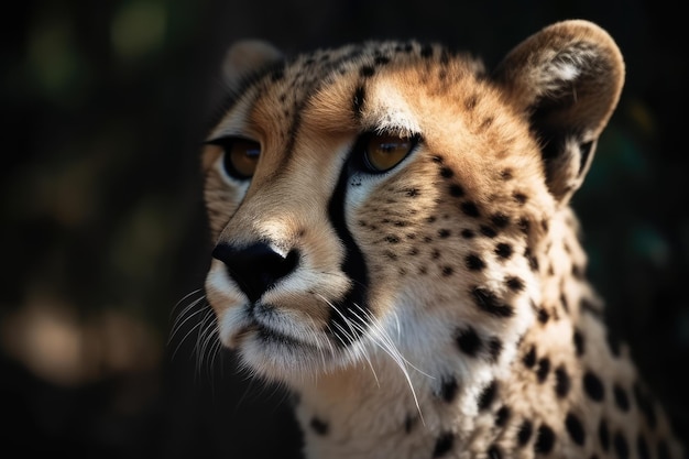 Wild african cheetah beautiful mammal animal AI generated