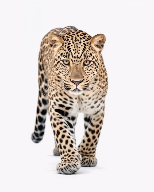 Wild animal full body photo on isolated white background