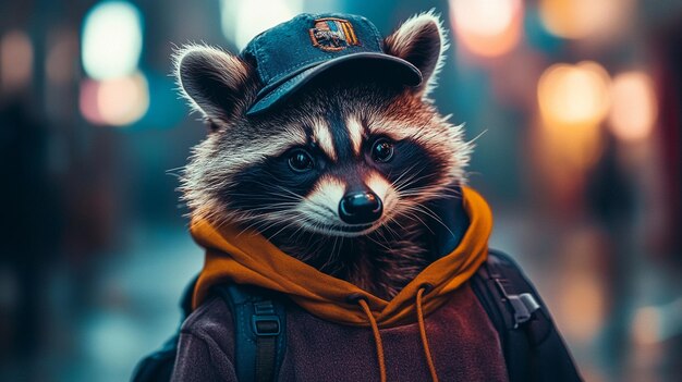 Photo wild animals with cap amp jacket