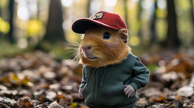 Photo wild animals with cap amp jacket