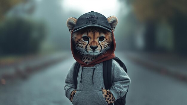 wild animals with cap amp jacket