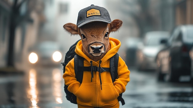 Photo wild animals with cap amp jacket