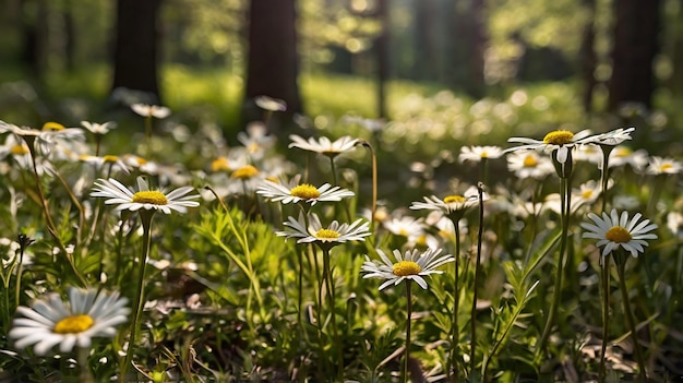 Wild asters bloom in spring