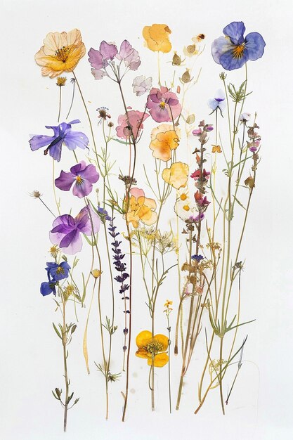 Photo wild flowers by person the artist of the artist