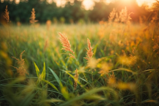 Wild grass macro image