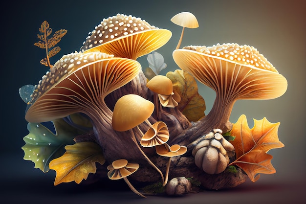 Wild mushrooms Generative Ai