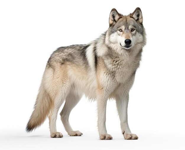 Wild wolf isolated on background