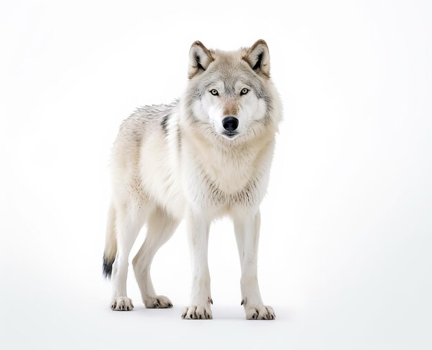 Wild wolf isolated on background