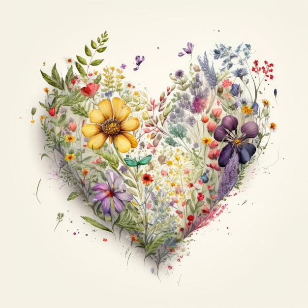 Wildflower heart wallpaper Made by AIArtificial intelligence