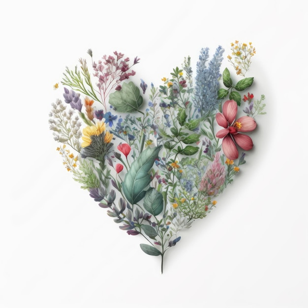 Wildflower heart wallpaper Made by AIArtificial intelligence