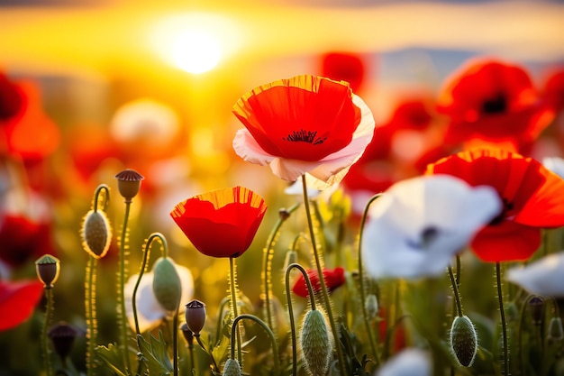 Wildflower Meadow at Sunrise Real