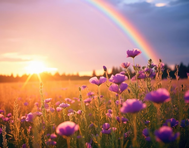 Wildflowers and rainbows