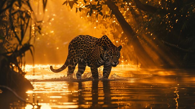 A wildlife photography concept jaguar photograph