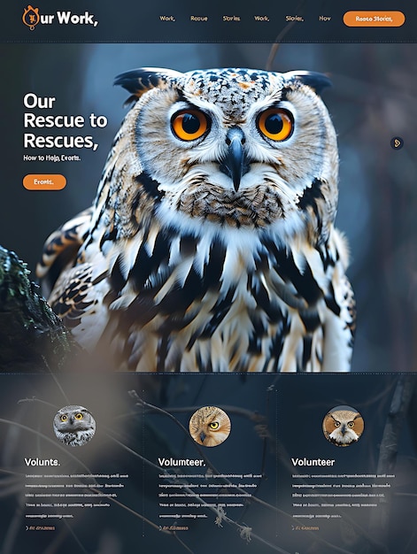 Wildlife Rescue With Hover Animation Effect Grid Layout for Wild Animals and Pets Web Layout Idea