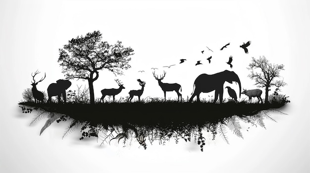 Wildlife Silhouette on Earth