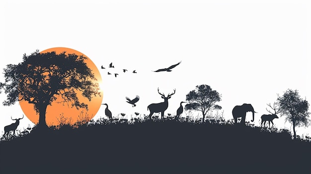 Wildlife Silhouette on Earth