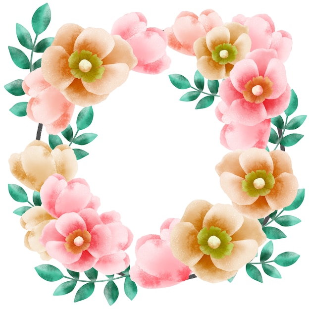 Wildrose Flower Round Bouquet Wreath