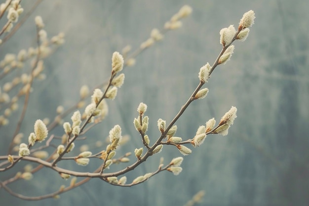 Willow branches in spring