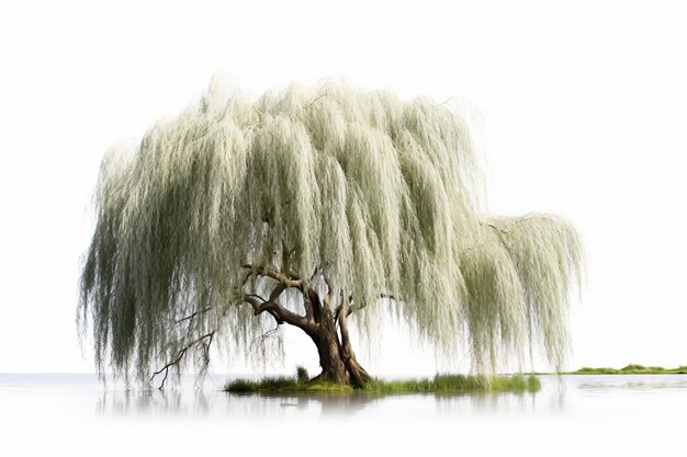 Photo willow tree isolated on white background