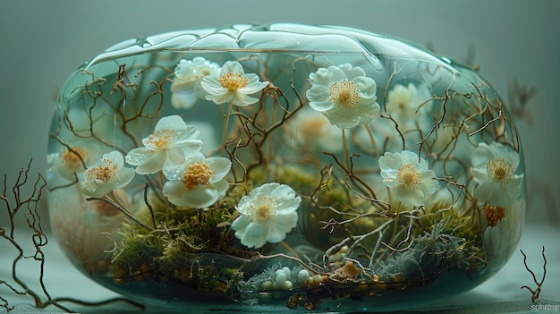 Wilting Dopamine Flowers in Stark Brain Terrarium Embody Parkinsons