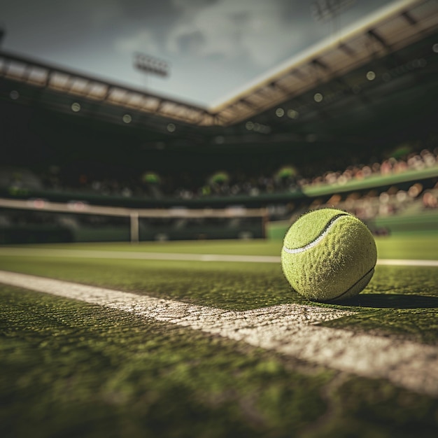 Wimbledon Tennis Championships Grand Slam Event Tennis Ball on Court Image