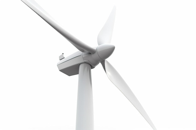 Wind generator on a white background isolate AI generated