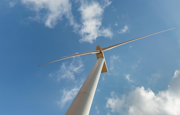 Wind generators against the sky and clouds in Israel