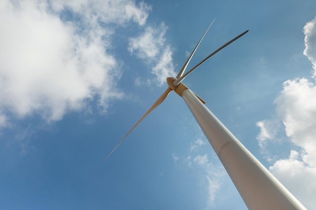 Wind generators against the sky and clouds in Israel