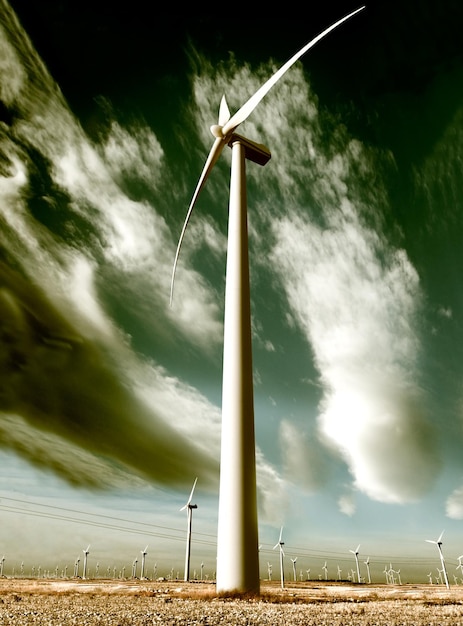 Wind turbine.Close up wind turbine.renewable energy source